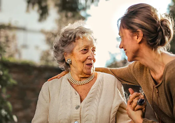 Senior mit Betreuerin in Herzogenrath